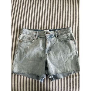 Frayed Jeans Women's High Rise 3.5" Inseam Denim Short size 28